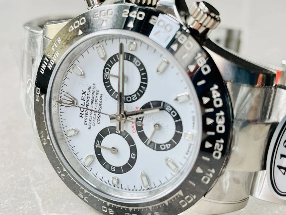 View 7 of CLEAN FACTORY 1:1 Rolex Daytona 116500 PANDA Best Edition CF 904L SS Case and White Dial