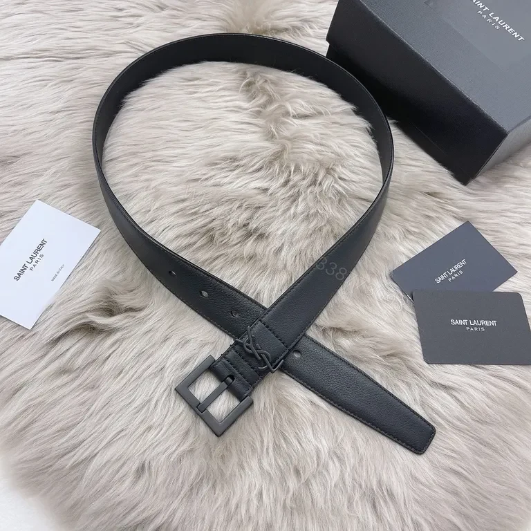 View 7 of Black Leather Belt Bag - Signature Hardware, Structured Luxury, Saint Laurent