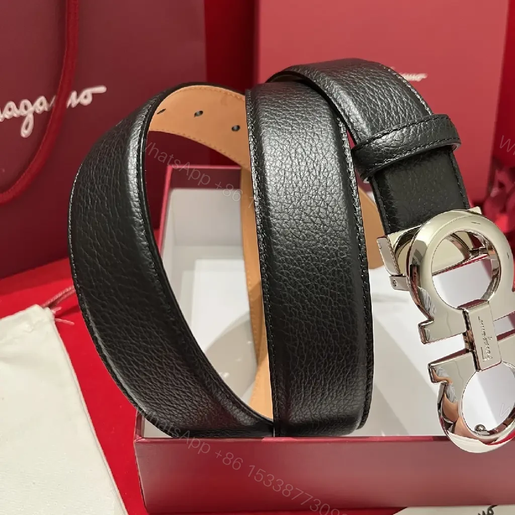 View 7 of Bold Leather Belt with Omega Buckle, Everyday Luxury