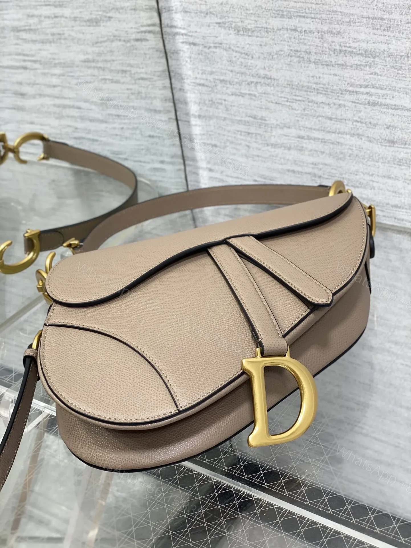 View 6 of Dior Saddle Bag in Brown Gold Hardware