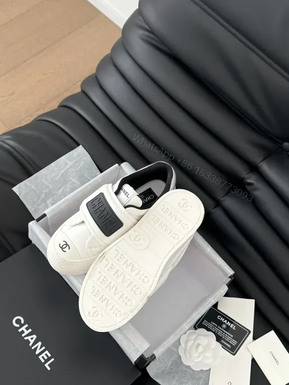 View 6 of Chanel-Inspired Slip-On Sneakers: Velcro Luxe Comfort