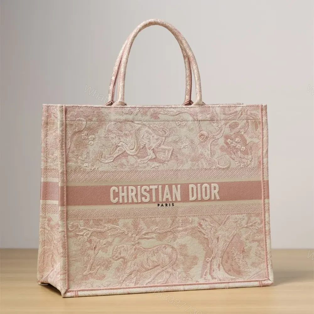 View 3 of 高仿Dior*BookTote系列粉色茹伊L手袋