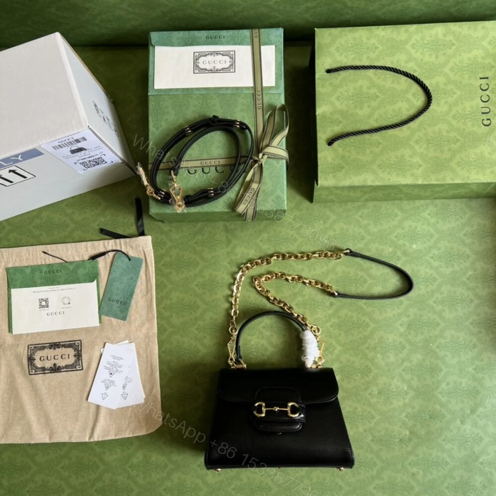 View 10 of Gucci Horsebit 1955 Mini Bag Black 22Cm