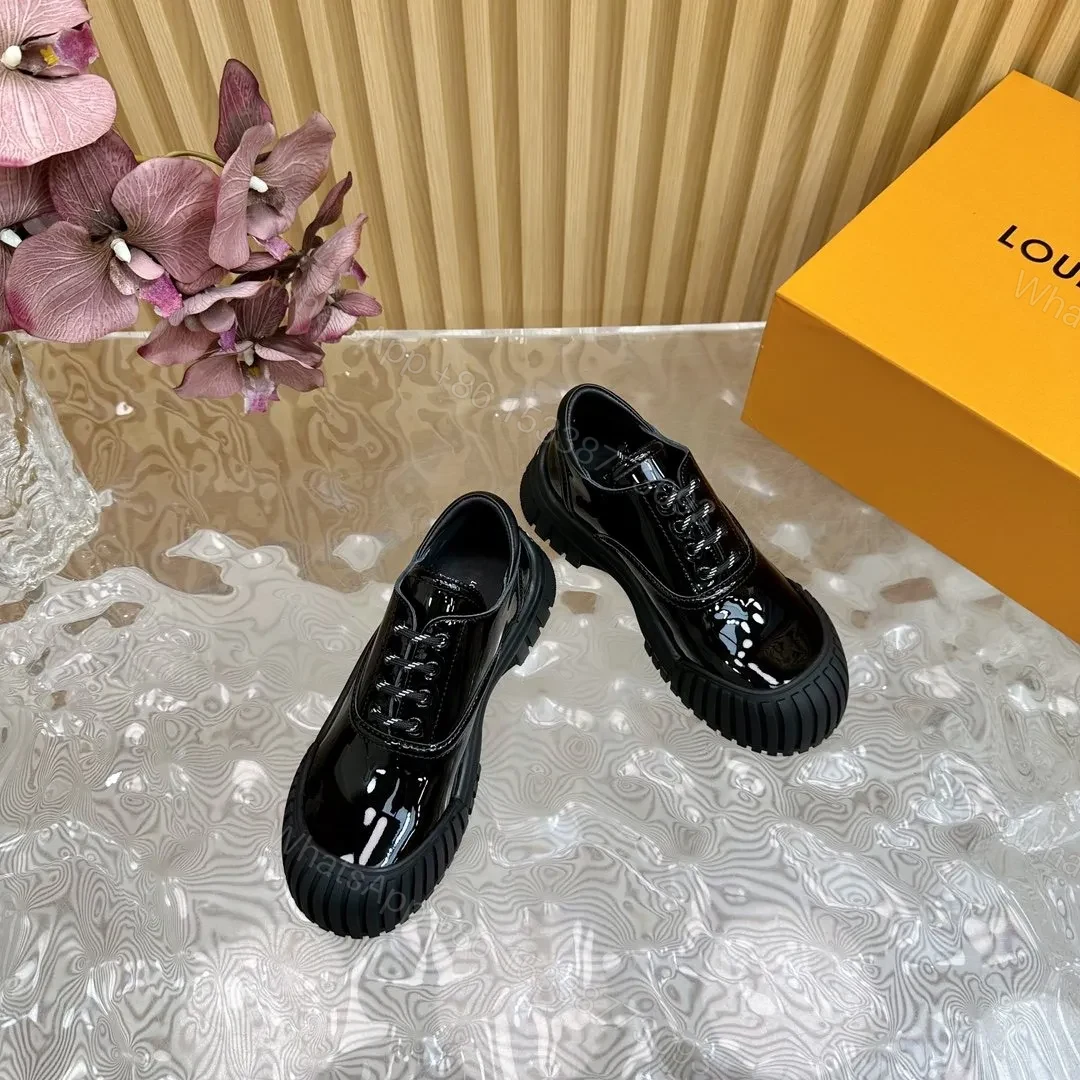 LV Women Black Patent Leather Sneakers — view 1