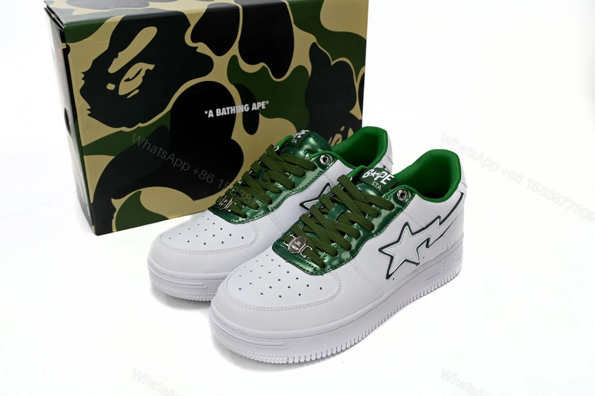 Cheap BapeSta White Green edge 1J30-191-017 — view 2