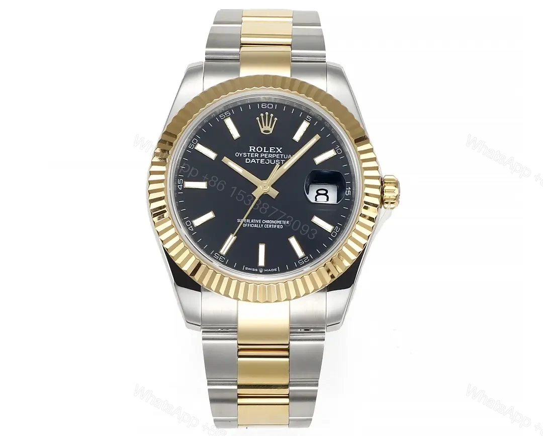 BT Factory Clean Factory JVS Rolex Datejust Black Two-Tone Watch — view 1