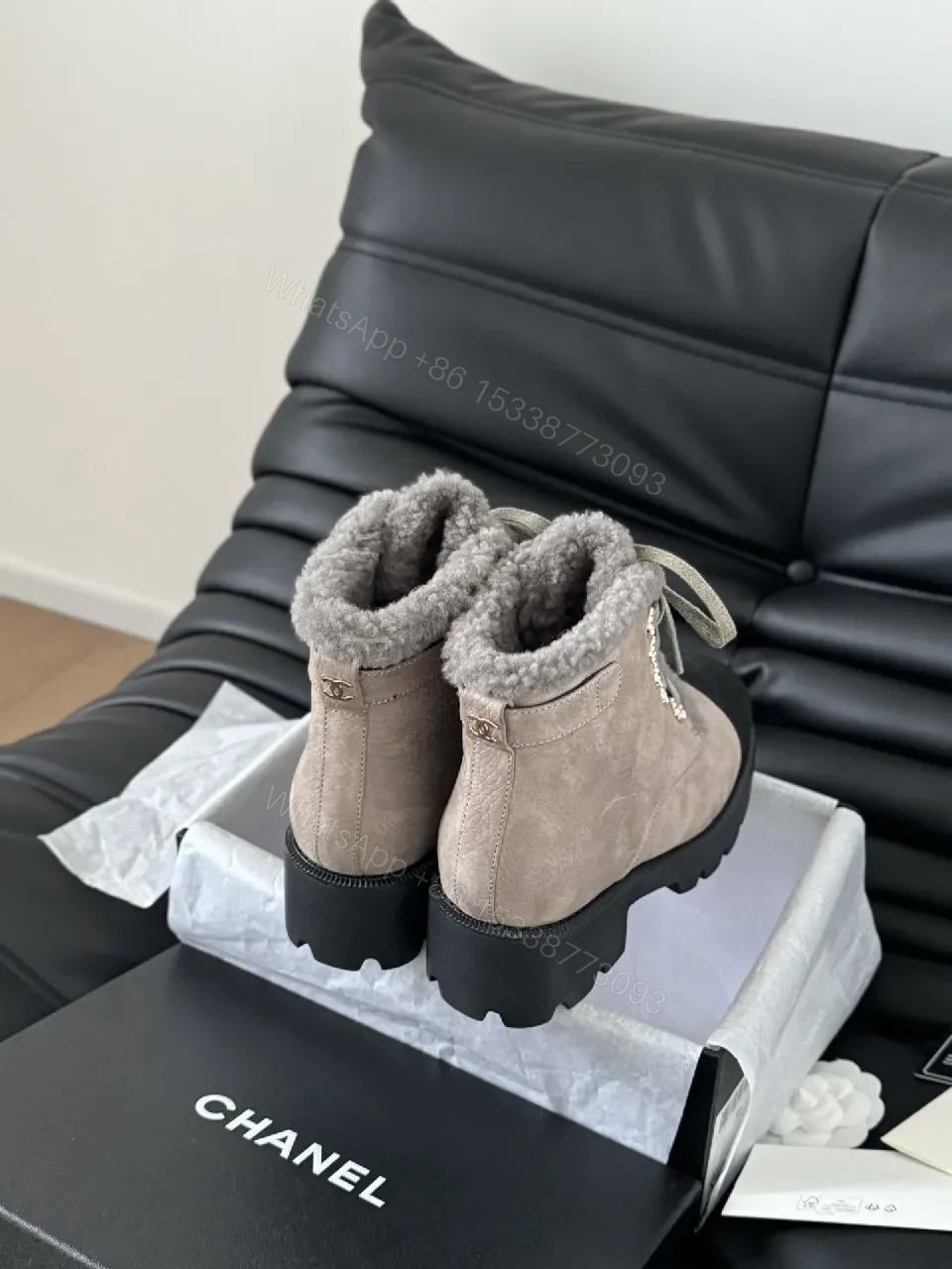 View 7 of Cozy Lux Boots: Suede, Shearling, Signature Accents, Boots