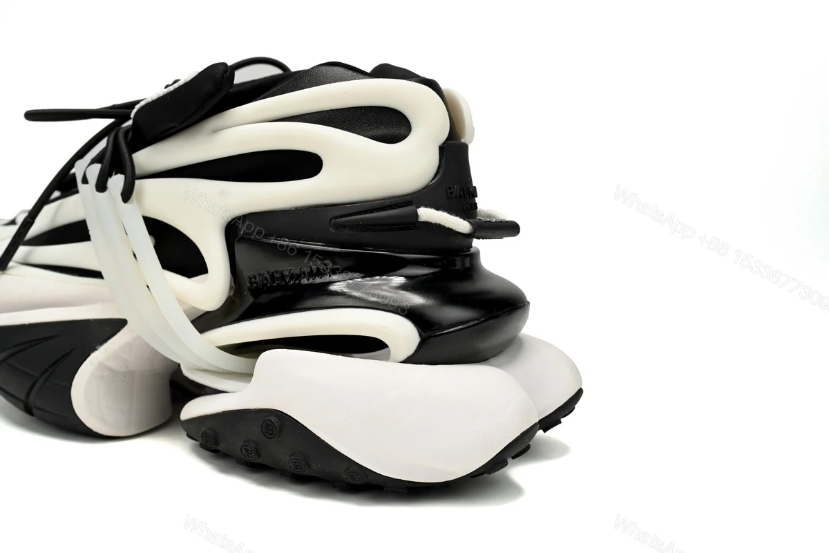 View 7 of BALMAIN Multikolor Buty sportowe Black And White YM1VJ309