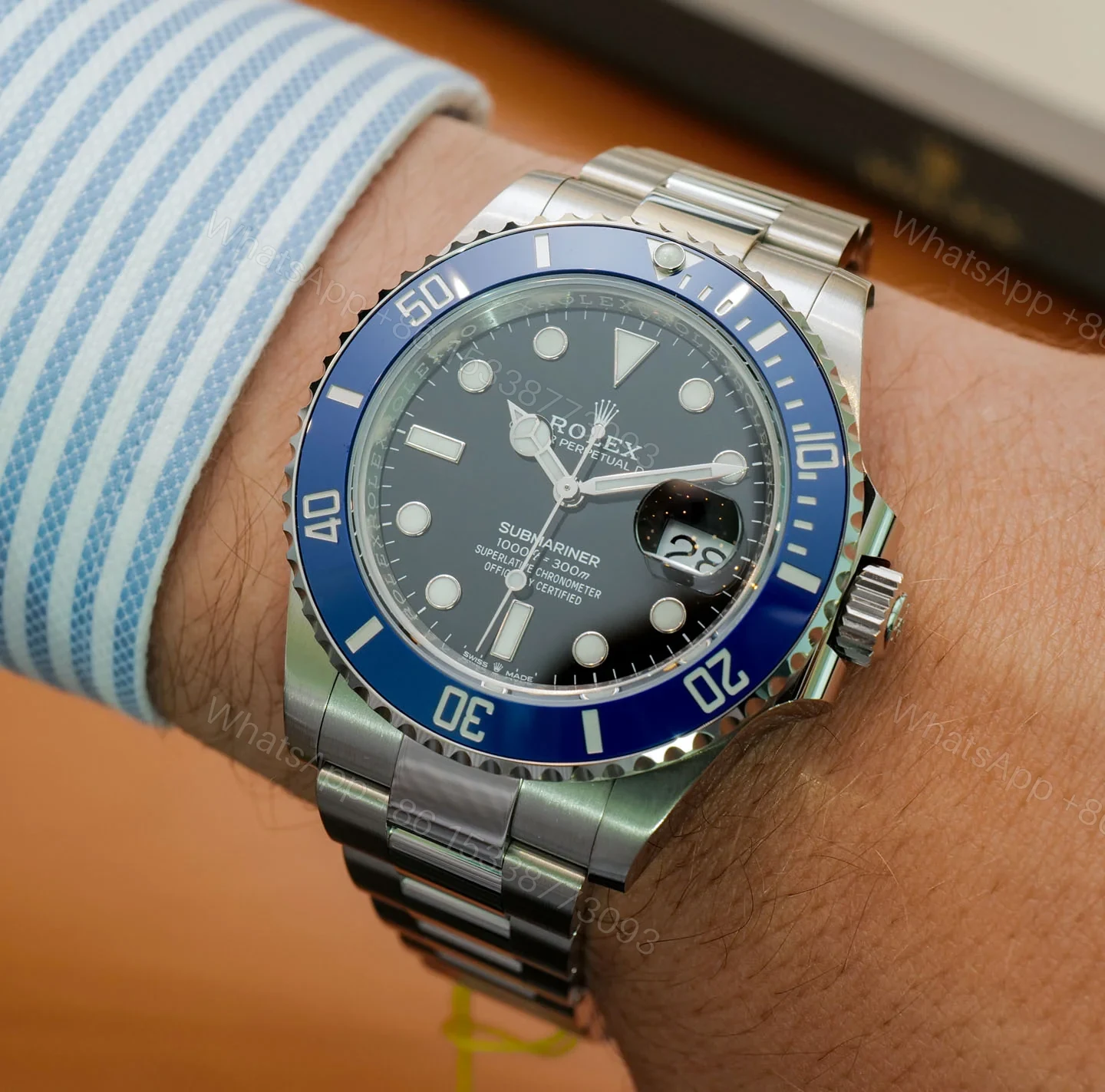 View 11 of Replica Rolex Submariner “Cookie Monster” Black Dial 126619LB Superclone