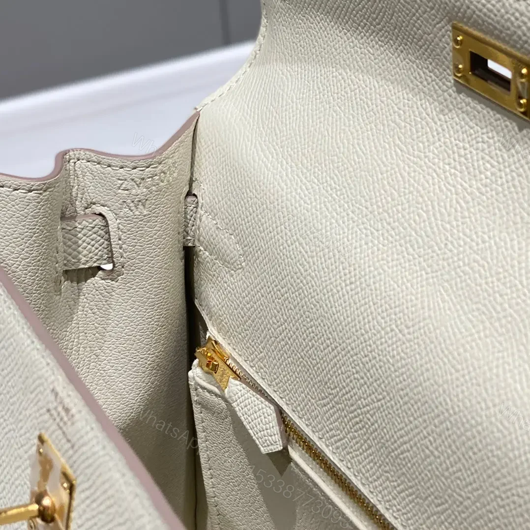 View 4 of HN 25CM IN NATA EPSOM CALFSKIN GOLD HARDWARE