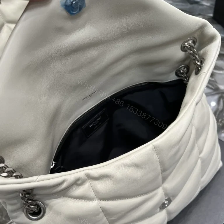 View 2 of Quilted White Shoulder Bag: Luxe Everyday Carriage Bag