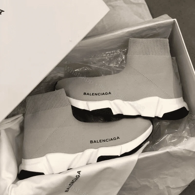 View 7 of BALENCIAGA SPEED TRAINER METALLIC SILVER LUREX – BB18