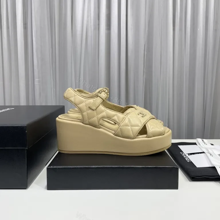 View 4 of Chanel-Style Quilted Sandals: Lux Comfort Elevation