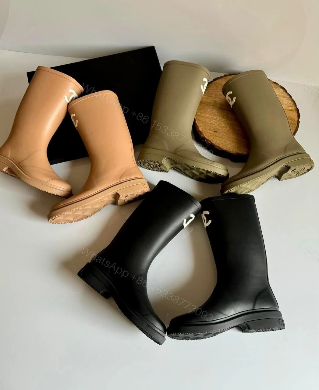 View 3 of Chanel Rubber Rain Boots