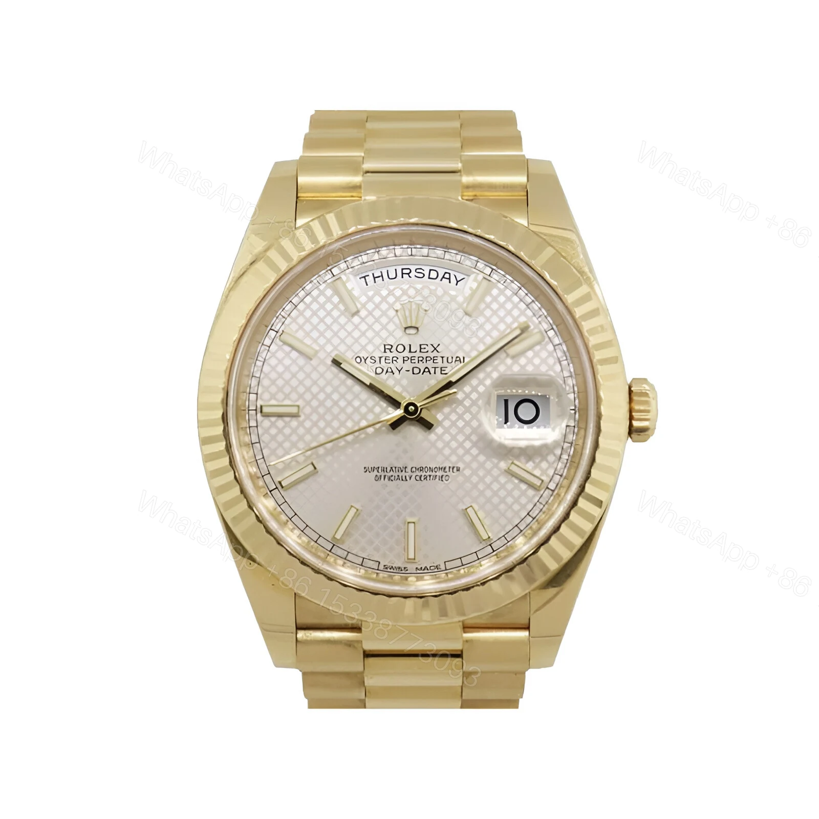 View 3 of Rolex Diogonal Silver Replica