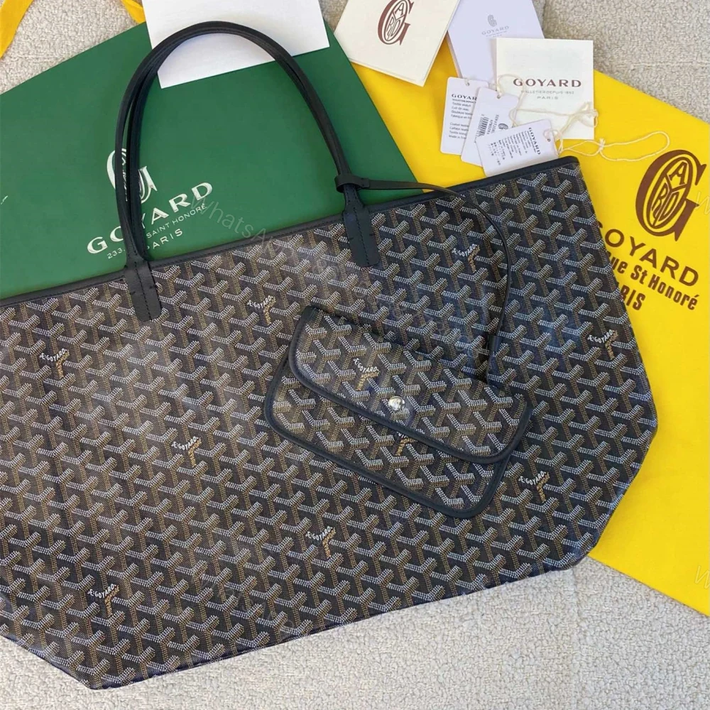 View 2 of 高仿Goyard*STLOUIH滿印Tote購物袋黑色中號免檢版