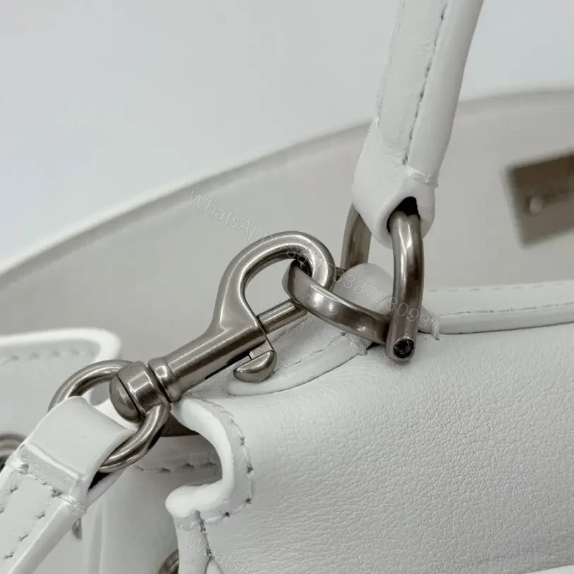 View 12 of 高仿Balenciaga*Rodeo系列V79016小牛皮手袋白銀小號號免檢版