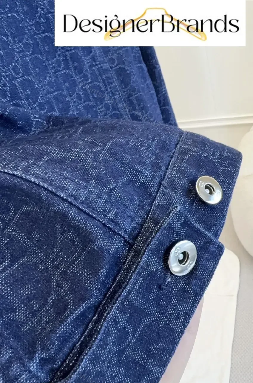 View 8 of Dior Dark Blue Cotton Denim Oblique Jacket