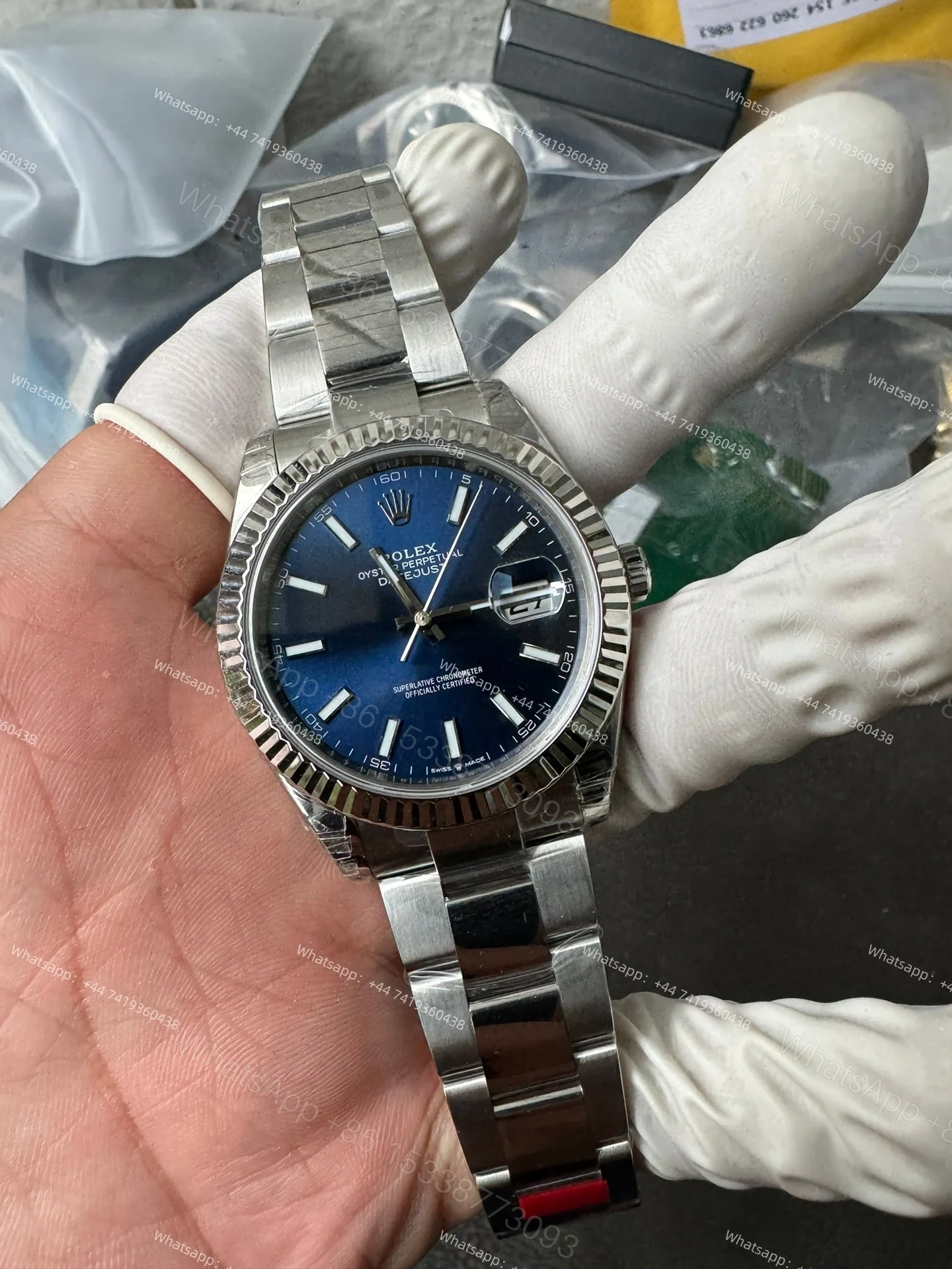View 6 of Rolex Datejust M126334-0001 1:1 Replica Blue Dial Oyster 41MM 3235 Movement Super Clone Watch