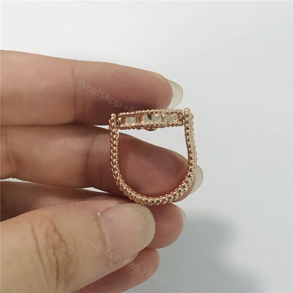 View 5 of VCA 18k Rose Gold Vintage Alhambra Reversible Guilloche Ring VCARP7U500