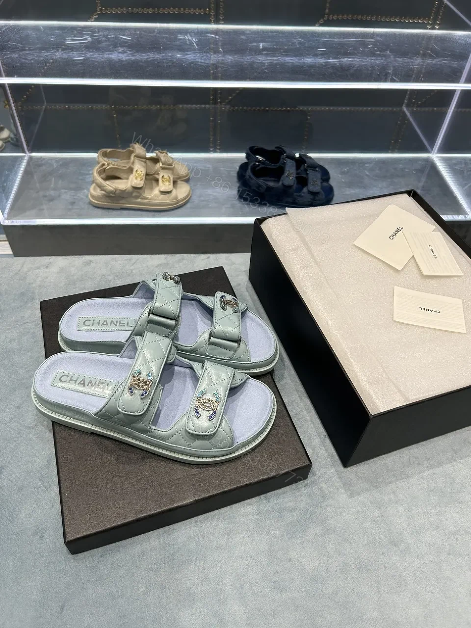 View 6 of Quilted Sandals: Subtle Shine, All-Day Comfort, Dual-Strap