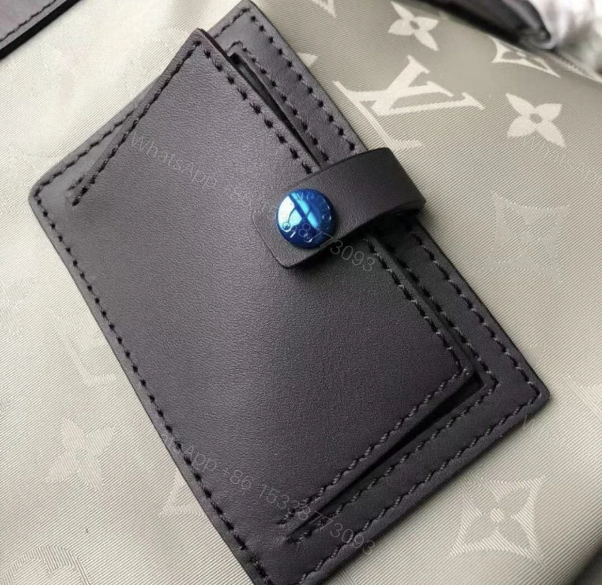 View 8 of Replica 1:1 Clone Louis Vuitton Keepall Bandouliere Monogram 50 Black TOP QUALITY