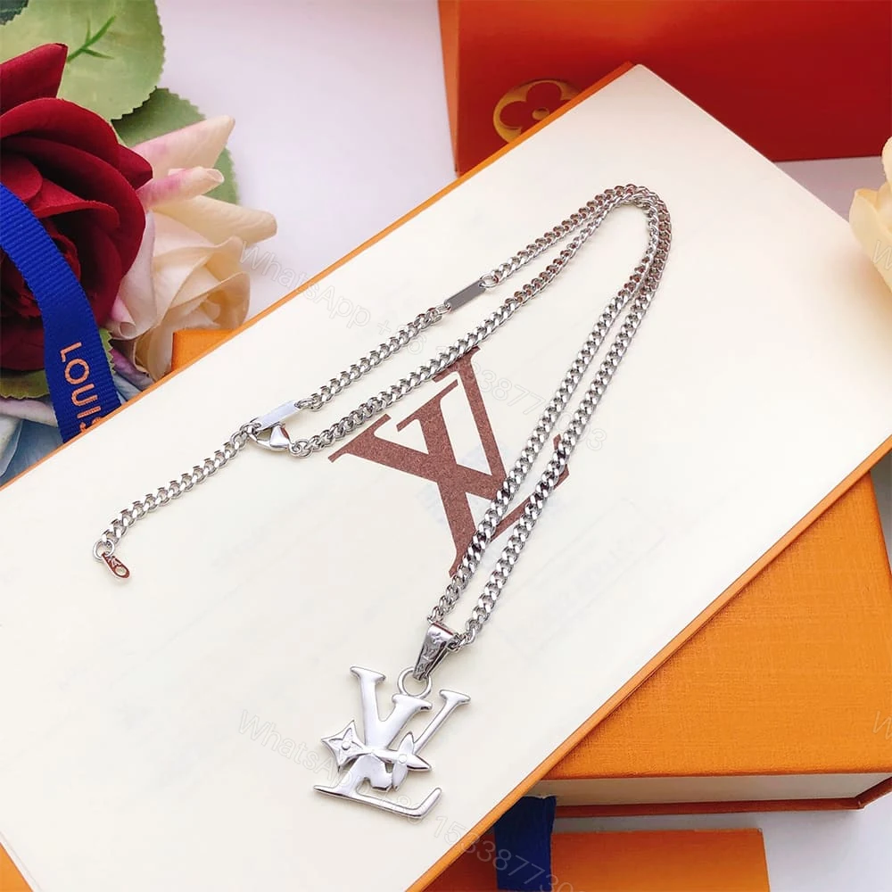 View 6 of LV Monogram Row Pendant