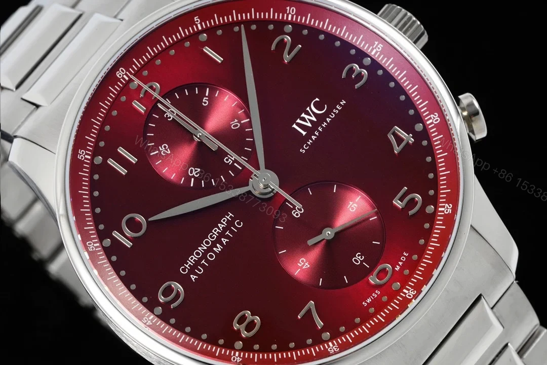 View 4 of IWC Portugieser Red Replica 41MM Premium Chronograph Steel Bracelet Edition IW3716-19
