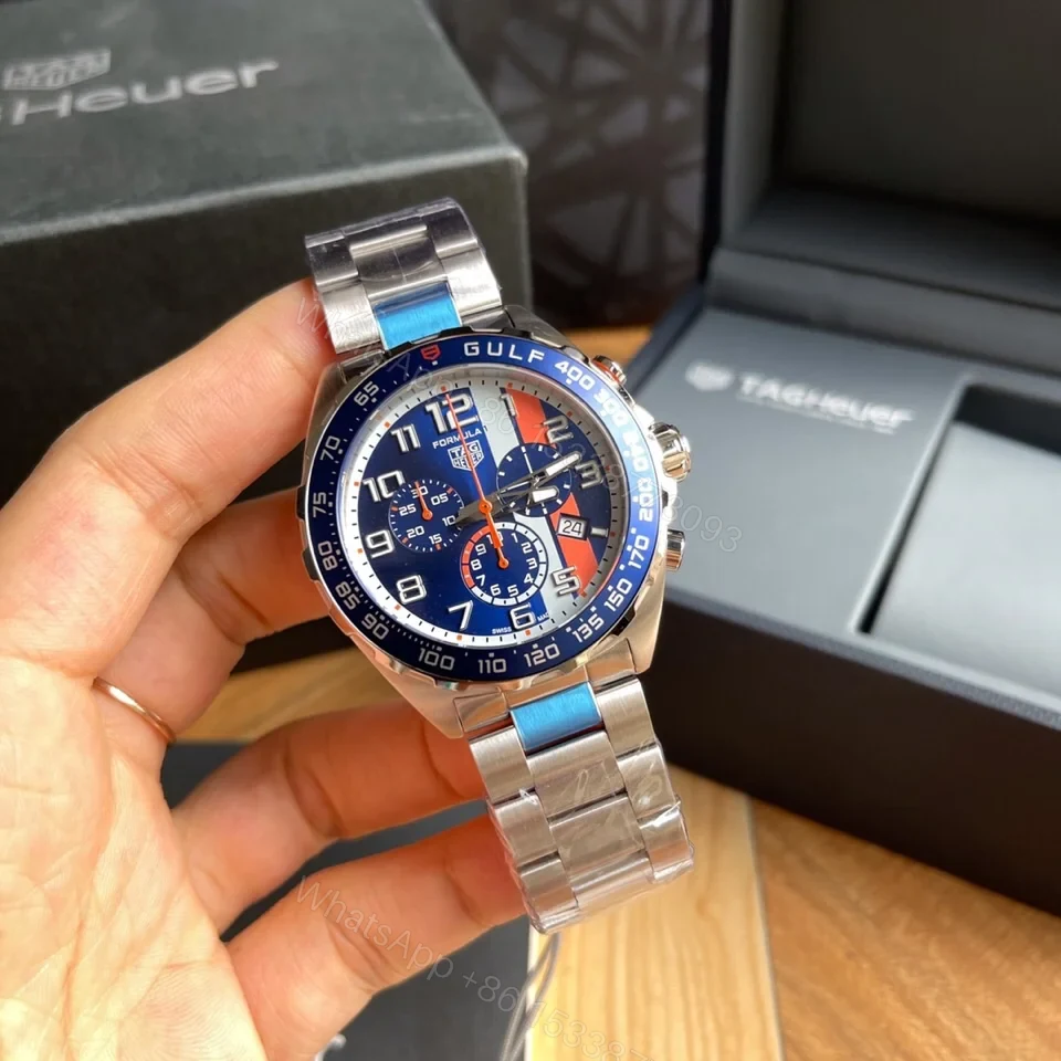View 2 of TAG Heuer Formula 1 Chronograph Quartz 43 Stainless Steel CalfAlcantara CAZ101N.FC8243