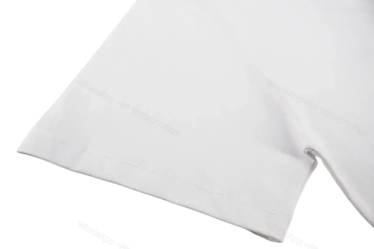 View 11 of Lux White Cotton Minimal Tee with Subtle Chest Logo