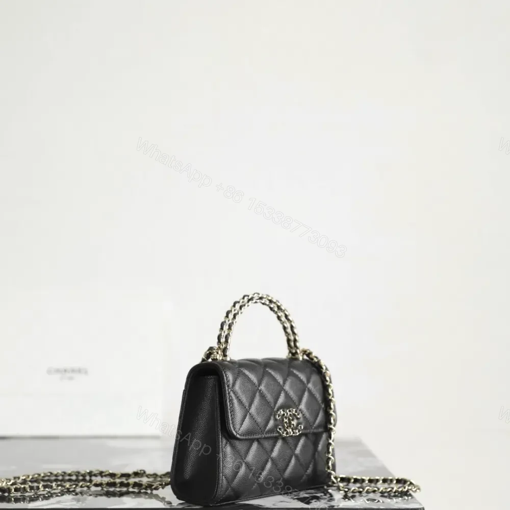 View 4 of 高仿Chanel*23P系列AP3237豎版Kelly手袋黑色免檢版