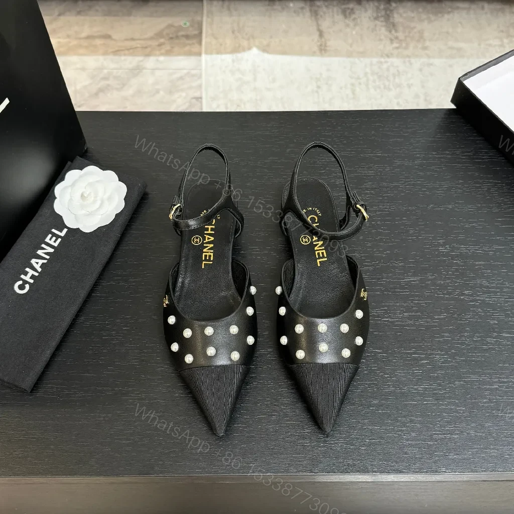 View 4 of Sophisticated Studded Slingback Pumps: Black Leather, Luxe Style