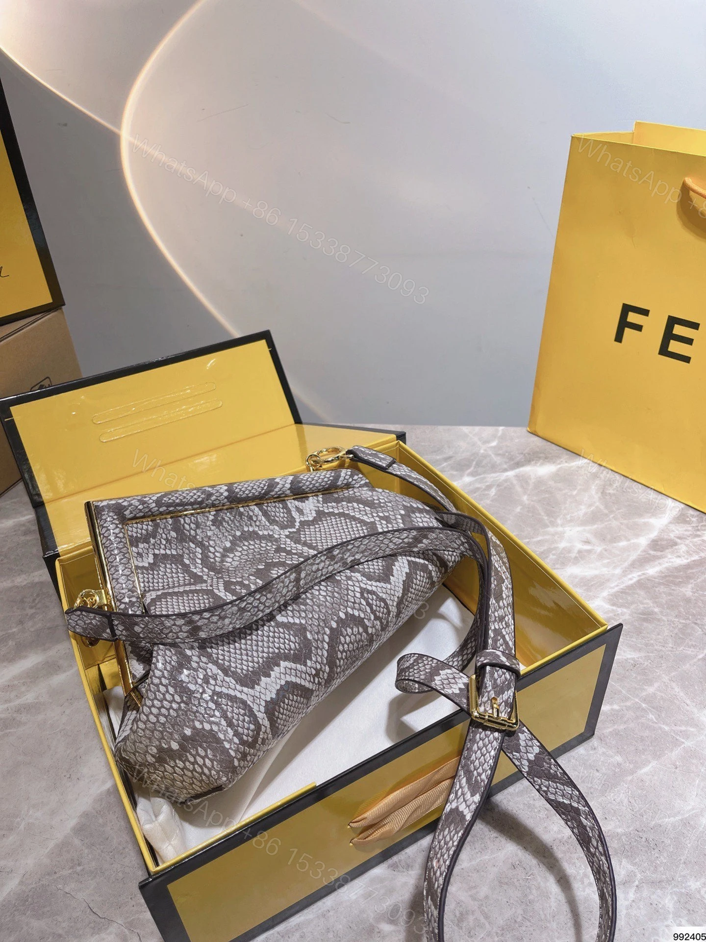 Fendi First Small Natural Python — view 1