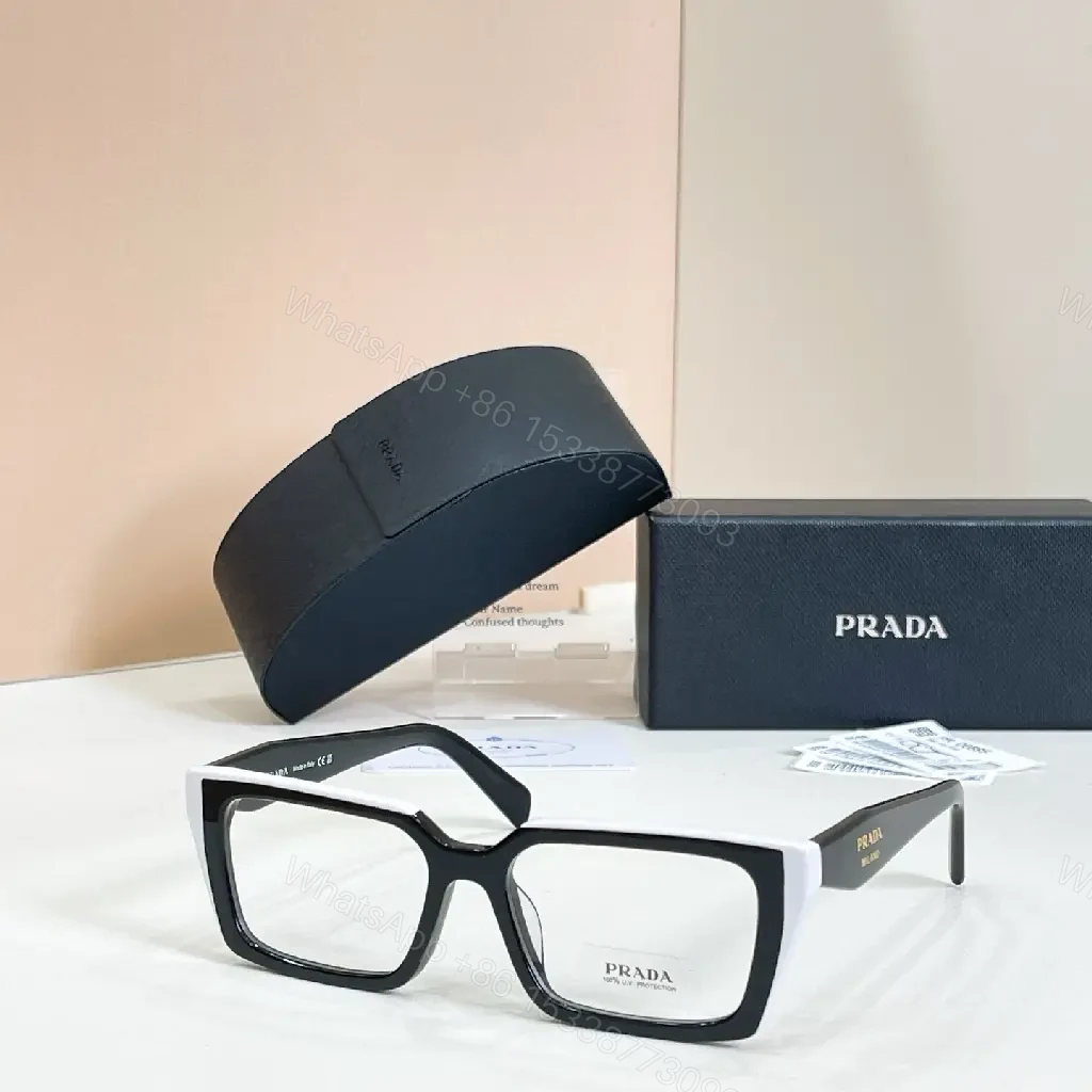 View 5 of Black Rectangle Sunglasses, Prada, Thick Frame, Gradient Lenses, Oversized Sunnies