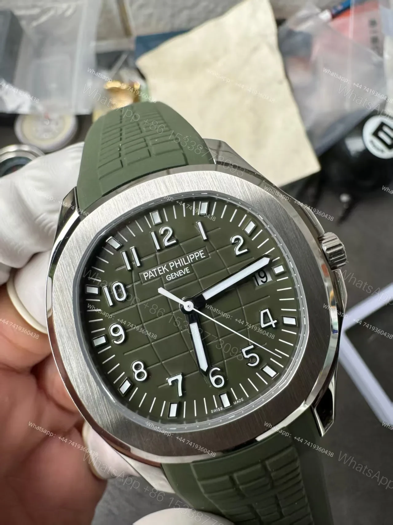 View 6 of Patek Philippe Super Clone Aquanaut 5168G-010 Khaki Green 42.2MM