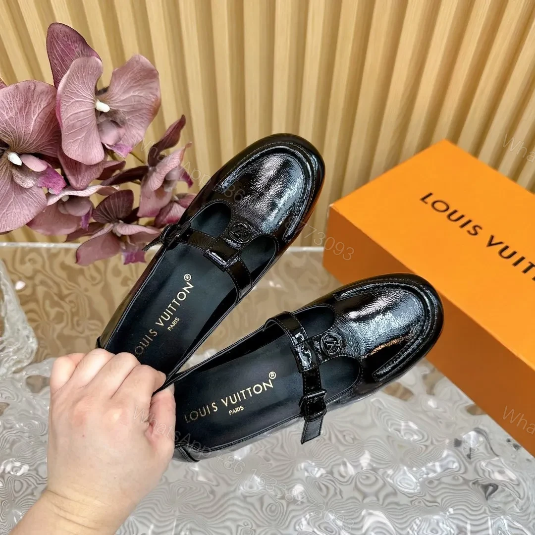 View 6 of LV Women Black Patent Leather Loafers