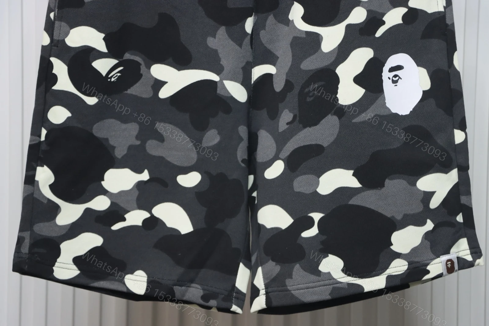 View 7 of Bape Shorts Black White
