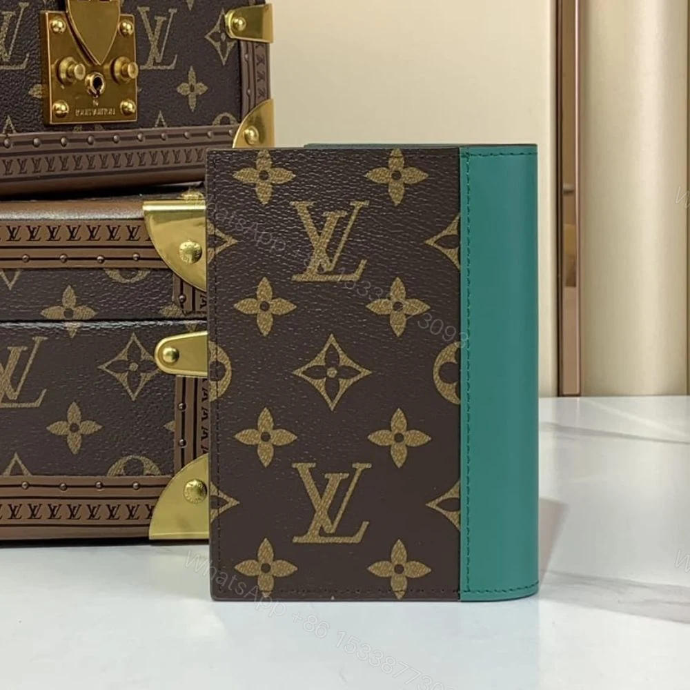View 3 of Louis Vuitton Passport Cover Monogram Macassar Borneo Green 14Cm M12823