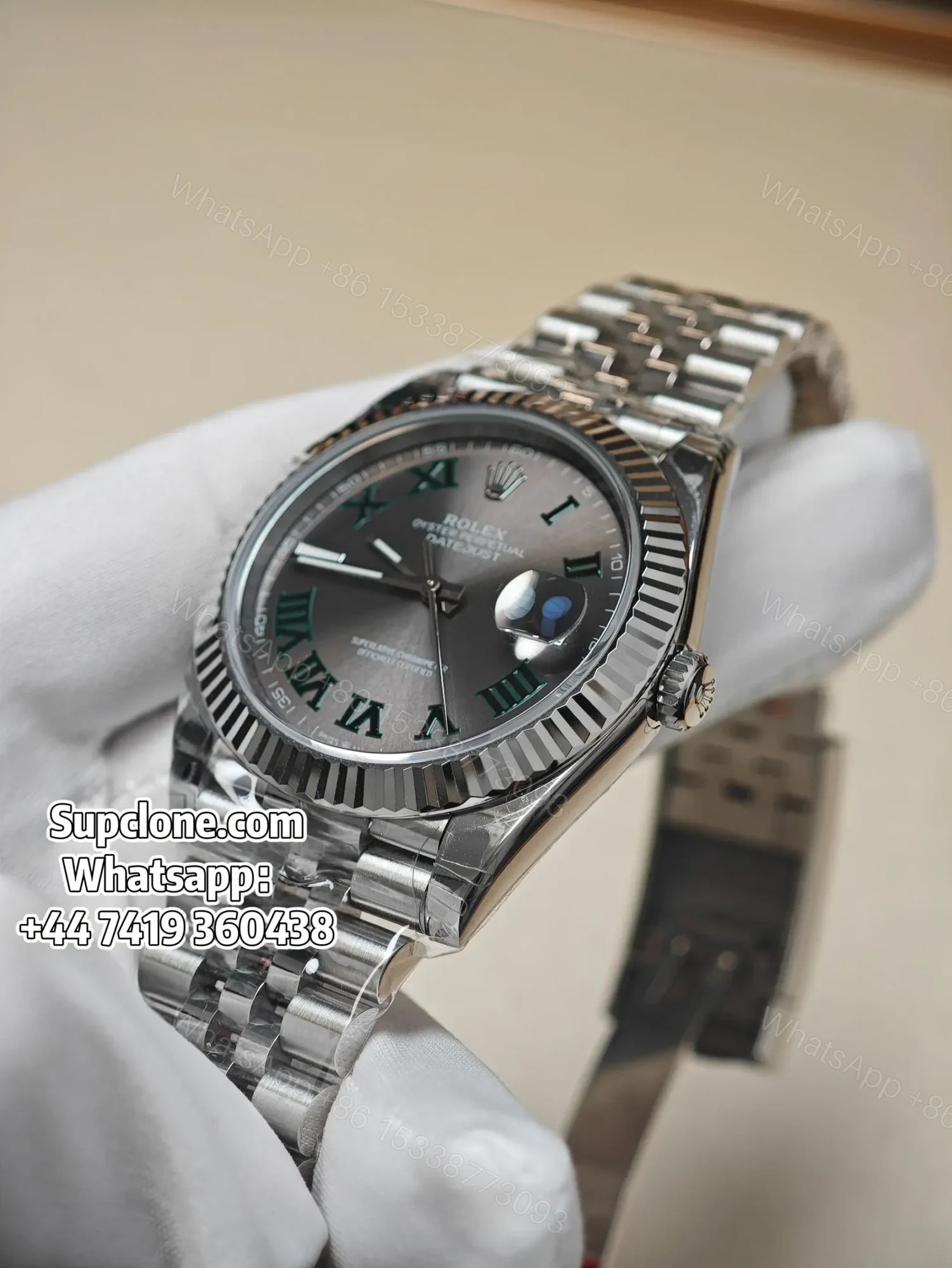 View 4 of Rolex Datejust M126334 Super Clone – Wimbledon Grey Dial 41mm