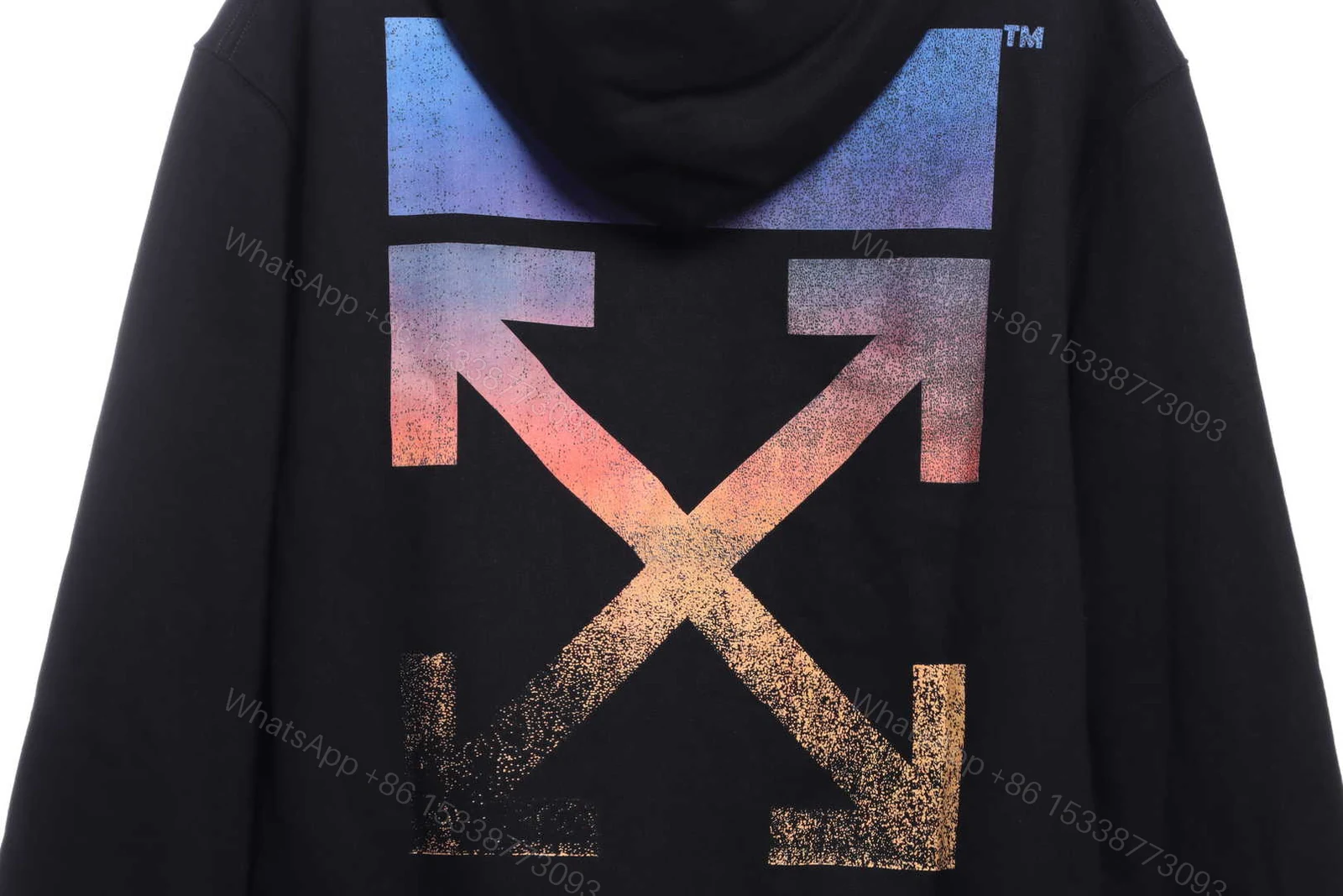 View 3 of Off-White Purple Gradient Colorful Hoodie