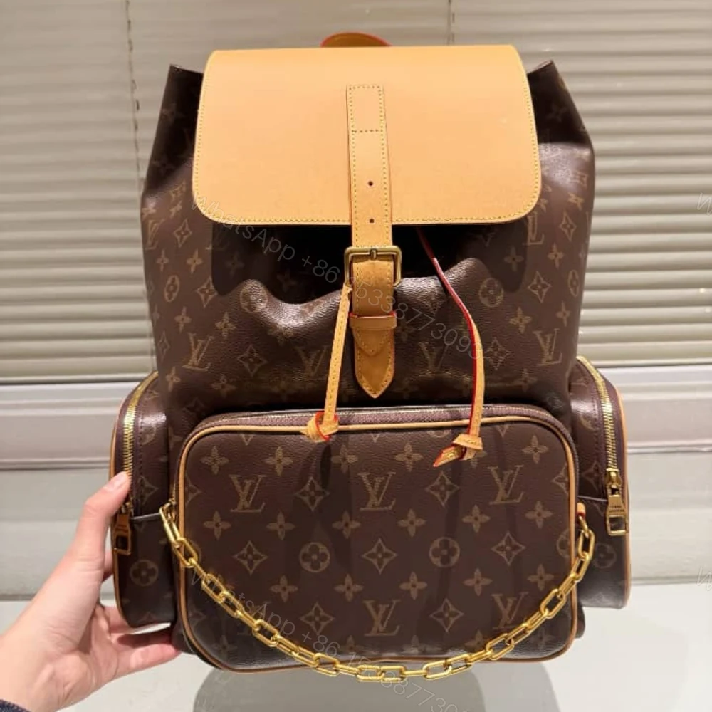 View 3 of Louis Vuitton Trio Backpack Monogram Canvas Brown 43Cm M44658