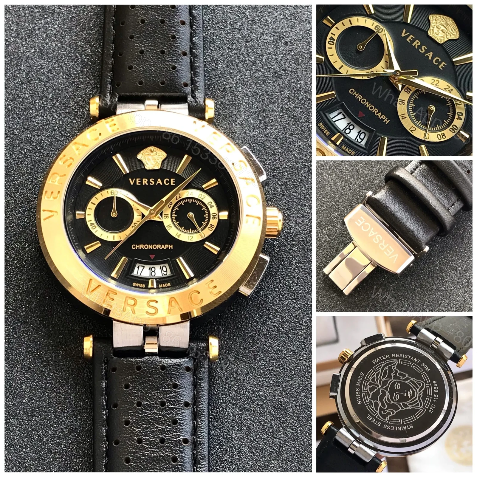 View 2 of Versace Chronograph Gold&Black
