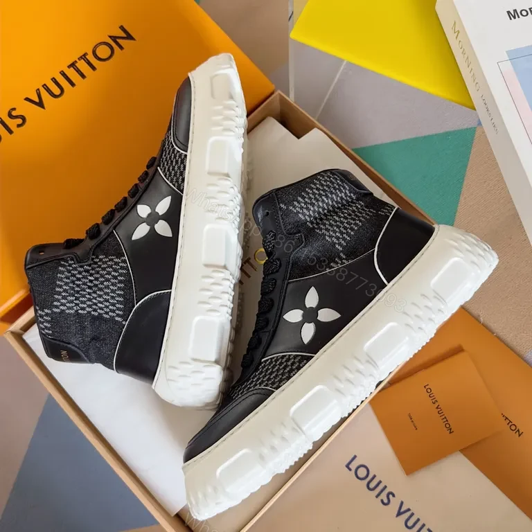 View 4 of Urban Tech Sneakers: Elevated Texture & LV Detailing