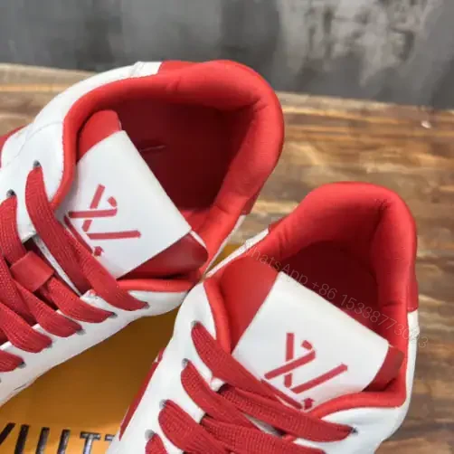 View 4 of LOUIS VUITTON RIVOLI LOW-TOP SNEAKERS IN WHITE AND RED – LSVT371