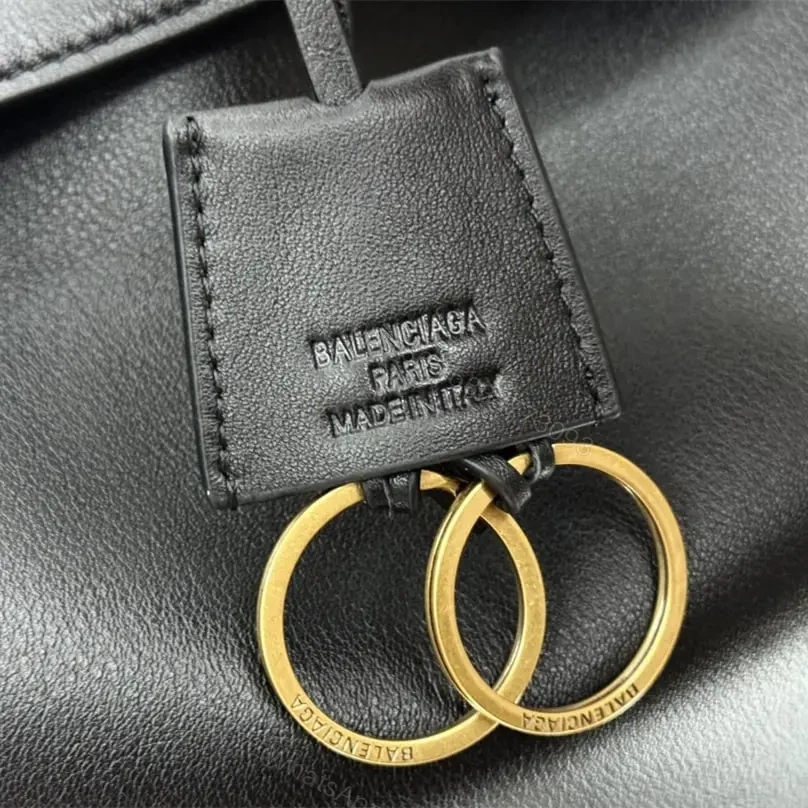 View 7 of 高仿Balenciaga*Rodeo系列V51000小牛皮手袋黑金大號免檢版