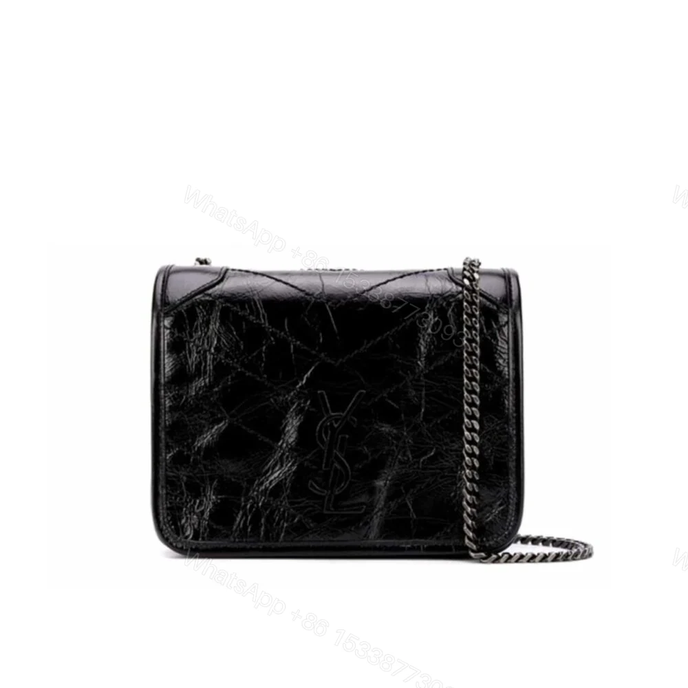 Saint Laurent Niki Vintage Chain Wallet Black 19Cm — view 1