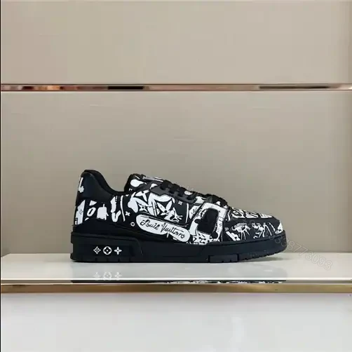View 2 of LOUIS VUITTON LV TRAINER COMIC SNEAKERS IN BLACK AND WHITE – LSVT393