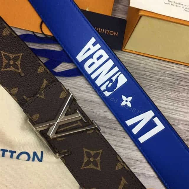 View 5 of LOUIS VUITTON X NBA 3 STEPS 40MM REVERSIBLE MONOGRAM CANVAS BELT – B100
