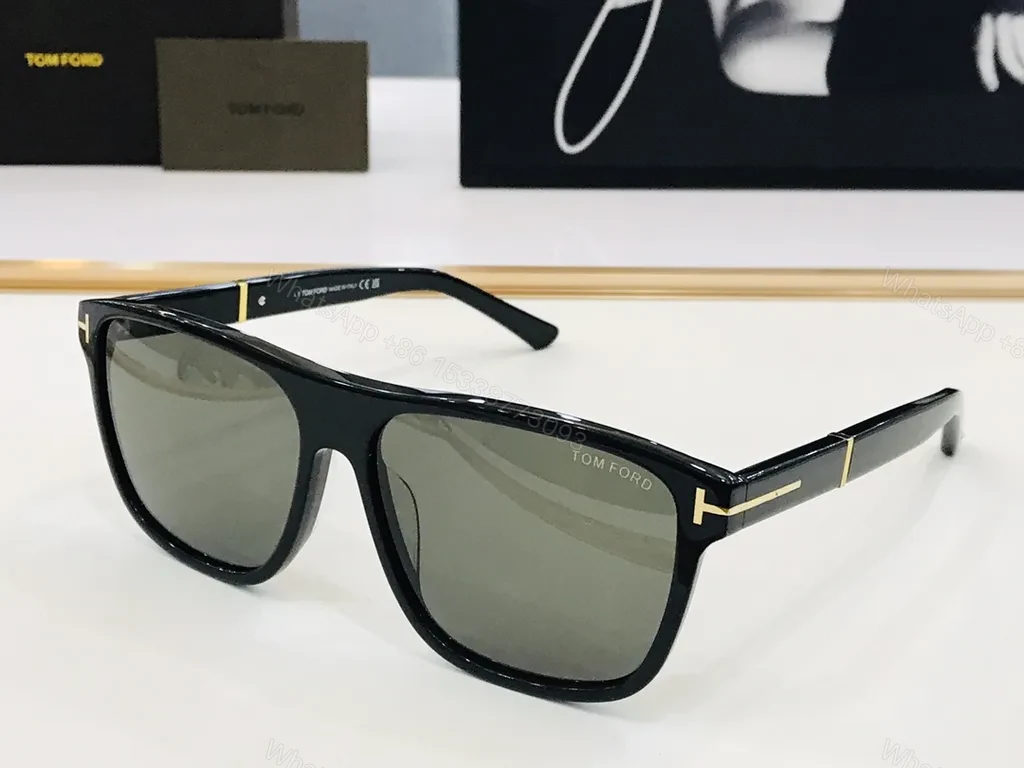 View 3 of Bold Modern Shield Sunglasses â€“ Tom Ford Black Acetate