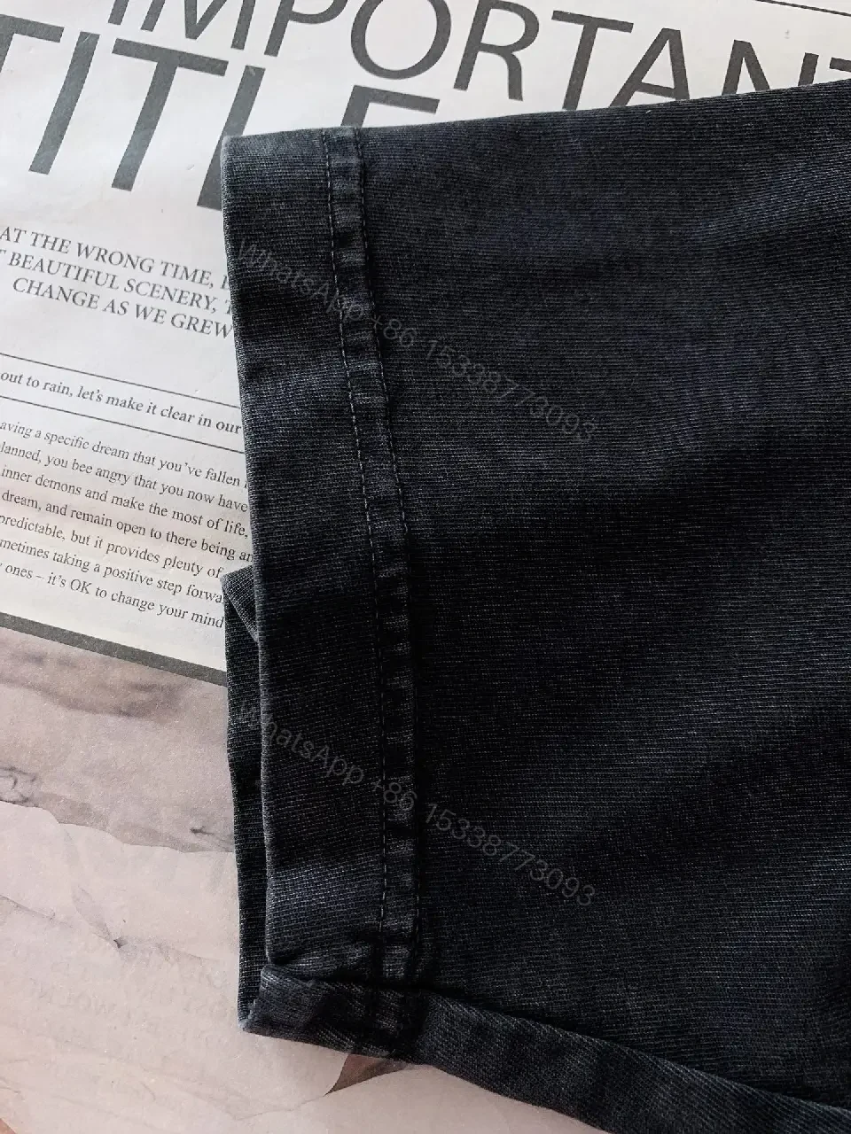 View 5 of Black Cotton-Blend Oversized Tee, Premium Streetwear Essential, Logo Detail